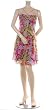 BCBG MAHOGANY SILK PRINT RUCHED TIERED DRESS NEW M