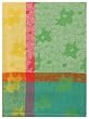 100% Cotton Jacquard Retro Floral Orange and Yellow Dishtowel 18" X 28" Set / 6