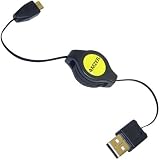 Amzer Micro USB Retractable Data Cable (Black)