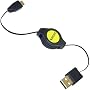Amzer Micro USB Retractable Data Cable (Black)