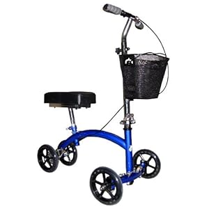 Knee Walker - Deluxe Steerable Knee Cycle Scooter in Blue