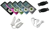 3n1 Combo - Aluminum Insert Hard Shell Polycarbonate Crystal Case Cover for the New Apple iPod Nano Nano-Chromatic 4th Generation 8gb 16gb + Bonus Young Micro Shoe Silicone Pouch for Nike+ Nike Plus Sensor (Nano Chromatic Not Included)
