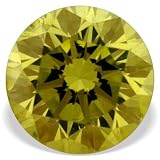 0.20 Carat Canary Yellow Round Real Loose Diamond