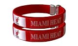 Miami Heat Team Logo Basketball Bracelet Wristband (2-Pack)