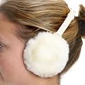 Manbi Furry Ski Ear Muffs - Child to Adult Size Adjustable - White