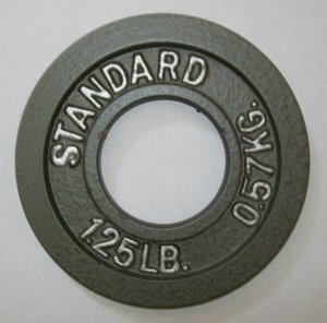 1.25 Lb. Gray Cast Iron Olympic Plates (Pair)