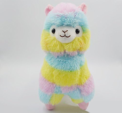 Jojoplaza Japan Amuse Alpaca Plush Doll Rainbown lovely 14 Inch Tall