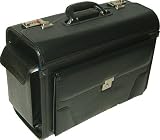 Produkt-Bild: PILOTENKOFFER AKTENKOFFER Aktentasche mit Laptopfach sowie mit extra Laptoph&uuml;lle gepolstert und diversen F&auml;chern!! schwarz