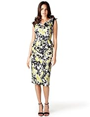 Per Una Cotton Rich Floral Peplum Shift Dress
