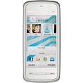 Nokia 5228 Smartphone (8,1 cm (3,2 Zoll) Display, Touchscreen, 2 Megapixel Kamera) wei�/blau