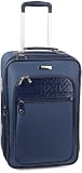 Anne Klein Luggage Quilted Detail 21 Inch Wheeled Carry On Suitcase, Navy, One Size