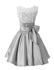 Taffeta Lace Short Homecoming Dress/Junior-Bridesmaid Dress/Party Dress/Wedding Dress 