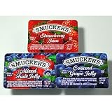 Smuckers® Jelly Jam Assortment #4 (grape, strawberry, mixed fruit) - 200 case