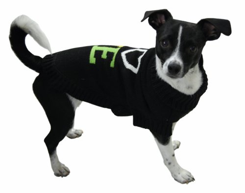 Dogs Kingdom DKLOVPULS25 Rollkragenpullover mit Motiv LOVE, Gr&ouml;&szlig;e 25 cm R&uuml;ckenl&auml;nge, schwa Preisvergleich