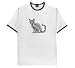 devon rex - Devon Rex- Image - Ringer T-Shirt, White/Black, X-Large