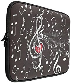 Grrl Music Notes 15 15.4" 15.6" Inch Laptop Sleeve Bag for Dell Inspiron, Vostro, Samsung, ASUS UL30, Toshiba Notebook