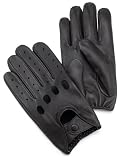 Apparel : Isotoner Men's Smooth Leather Driving Glove With Covered Snap