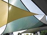 Coolaroo Triangle Shade Sail 11 Feet 10 Inches with Hardware Kit, Desert Sand