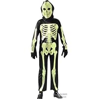 Kids Glow In The Dark Skeleton Costume (Sz:Sm 4-6)