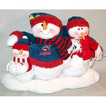 Cleveland Indians Table Top Snow Family (Quantity of 1)