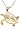 14k Yellow Gold Diamond Turtle Pendant (.03 cttw, H-I Color, I2-I3 Clarity), 18