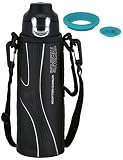 THERMOS 【Amazon.co.jp限定・交換用パッキンセット付】 真空断熱スポーツボトル 0.8L ブラック FFF-800F BK