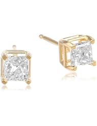 IGI Certified 14k Gold Princess-Cut Diamond Studs (3/4 cttw, I-J Color, I1-I2 Clarity)