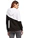 ROMWE Women's Fashion Color Block Pockets Fleece Hooded Sweatshirt