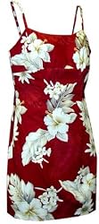 Misses White Hibiscus Hawaiian Sun Dress