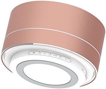 CoVision MINI Bluetooth Speaker,Desk Office Wireless Powerful Sound Portable Speaker with Radio function,USB and TF card port,Works for Ipad,Iphone,Samsung,Huawei and Other Music Players Rose Gold