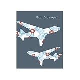 Soul Floret Aeroplane Design Bon Voyage Greeting Card