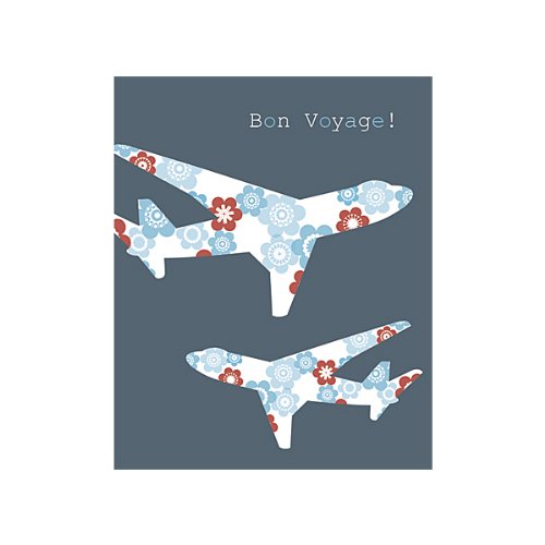 Soul Floret Aeroplane Design Bon Voyage Greeting Card