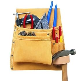 Custom LeatherCraft 423RX 5 Pocket Carpenter's Nail and Tool Bag by Custom Leather Craft