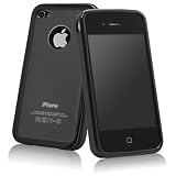 BoxWave Apple iPhone 4 Cool Accent Case (Jet Black / Clear)