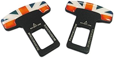 QUY Car Seat Belt Buckles Metal Safety Belt Buckle for car (Pack of 2pcs) color Red&amp;Blue