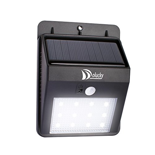 Dolucky solar light,12 led garden waterproof wireless security br…