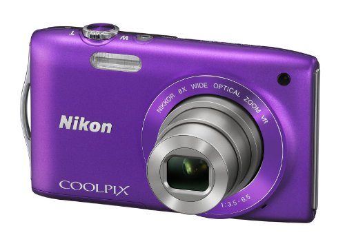 Nikon Coolpix S3300 Digital Camera - Purple (16MP, 6x Optical Zoom) 2.7 inch LCD