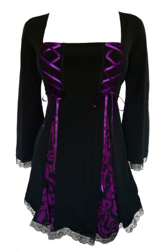 Dare To Wear Victorian Gothic Boho Women's Plus Size Gemini Princess Corset Top