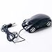 HDE Blue 800DPI LED USB Wired 3D Optical Coupe GT Sports Car Shape Mouse for PC Laptop Notebook