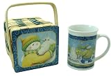 Teresa Kogut WARM HUGS ~ 22 Oz Holiday Mug & Basket SET