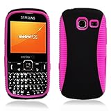 Hybrid Phone Protector Pink Tpu + Black Rubberized Crystal Snap on Protecto ....