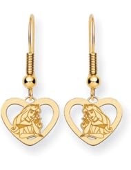 Disneys Princess Aurora Heart Dangle Earrings in 14 Karat Gold