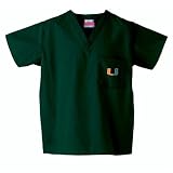 Miami Hurricanes NCAA Classic Scrub 1 Pocket Top (Green) (Medium)