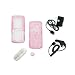 Sony Ericsson W810i W810 Snap-On Transparent Pink Crystal Case Cover with Removable Swivel Belt Clip - Bundled with 12v Rapid Premium Car Charger and Home Travel Wall AC Adapter Charger