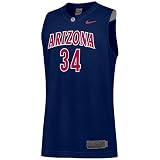 Nike Elite Arizona Wildcats #34 Navy Blue Replica Basketball Jersey