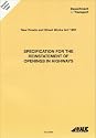Specification for the Reinstatement of Openings in Highways: A Code of Practice