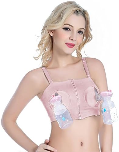 HonPeach Womens Hands-Free Simplicity Breastpump Bra,Pink, XL Size(Includes XXXL/XXXXL)