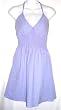Crinkle Cotton Gauze Dirndl Waist Halter Sundress (Available in Lilac, White, and Ivory Plaid in sizes XS-XL)