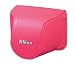 Nikon CB-N2000SD Pink Leather Body Case Set for Nikon 1 J1 Digital Camera