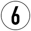 Geschwindigkeitsschild Kraftfahrzeuge Angabe km/h in versch. Versionen,Alu, 20cm Version: 6 - Geschwindigkeit 6